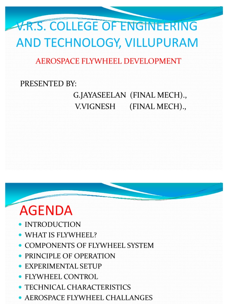 AEROSPACE FLYWHEEL DEVELOPMENT, VV PDF