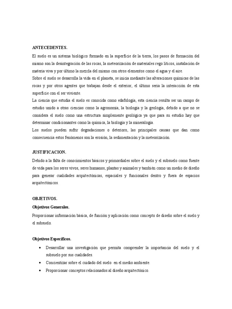 Investigacion 4 El Suelo Y El Subsuelo Pdf Suelo Roca Geología
