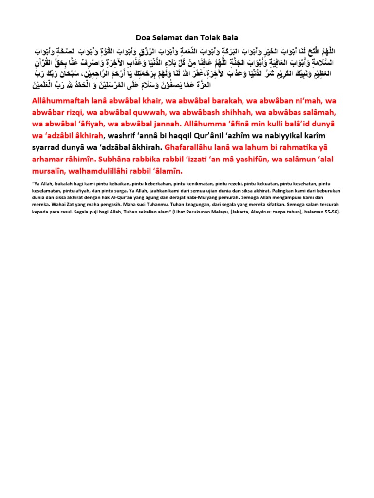 The Ancient and Powerful Doa Selamat and Tolak Bala: Unlocking Protection and Blessings