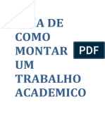 Guia de Como Montar Um Trabalho Academico