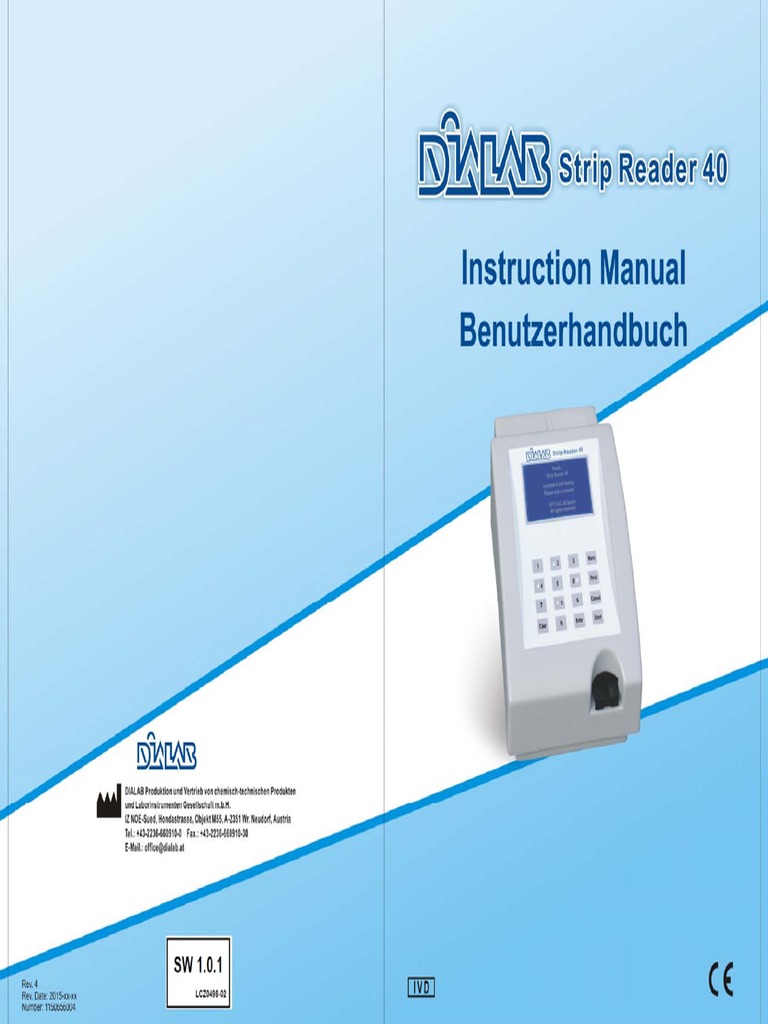 Manual Strip Reader 40 Ger Eng Rev4 With Sticker | PDF | Bisnis | Komputer