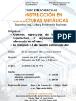 AFICHE CURSO Construccion en Estructuras Metalicas