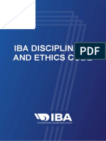 IBA Disciplinary and Ethics Code EN