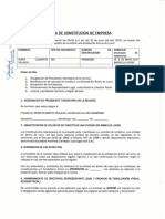 Acta de Constitucion de Empresa