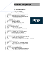 Conjugaison Verbes Premier Groupe Present