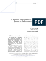 Azcoaga Juan - El Papel Del Lenguaje Interno en El Proceso de Conocimiento PDF