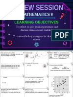 Mathematics 8: Learning Objectives