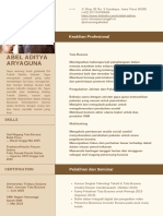 Resume Lulusan Baru Pemula Blok Warna Krem Dan Cokelat PDF