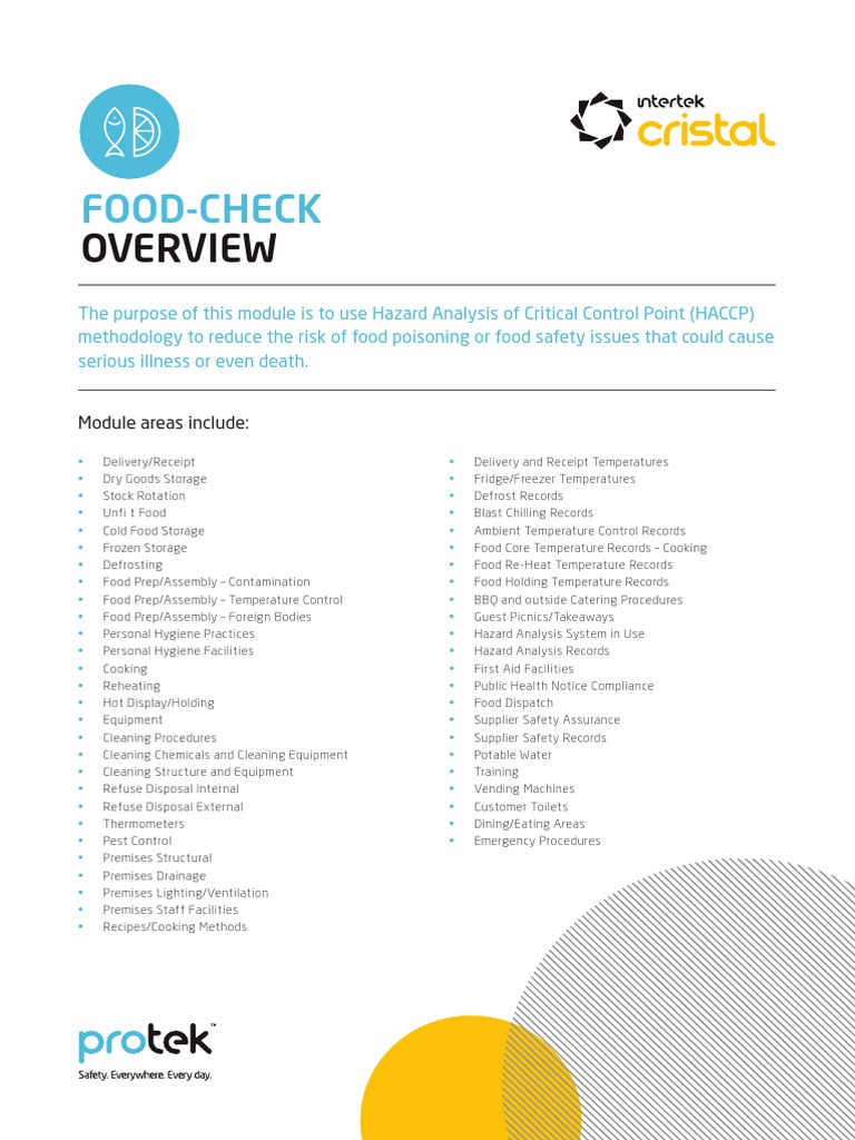 HACCP Food Safety Guidelines | PDF | Wellness