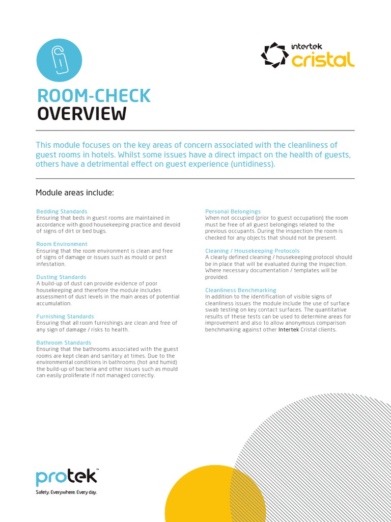 Room Check Standards for Hotels | PDF | Home & Garden