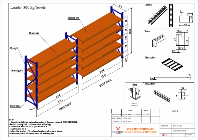 Vinatech Vietnam Approval Drawing 2/27/23 | PDF | Civil Engineering ...