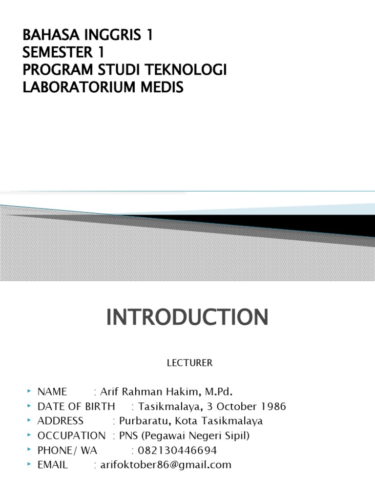 Bahasa Inggris 1 Pdf Linguistics Grammar