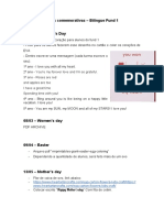 Datas Comemorativas Bilingue