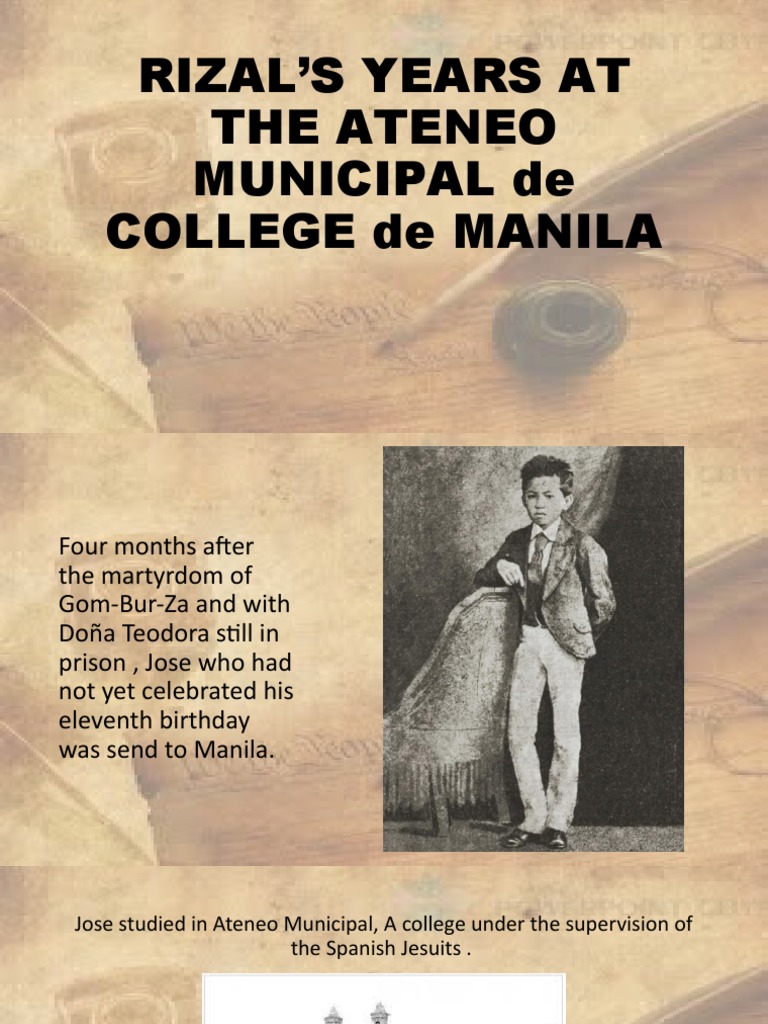 Rizal's Academic Journey at Ateneo | PDF | Manila