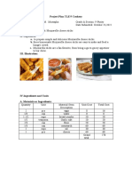 Mozzarella Cheese Sticks Project Plan