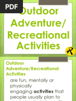 Outdoor Adventure Recreational Activities Slides Introduction PDF