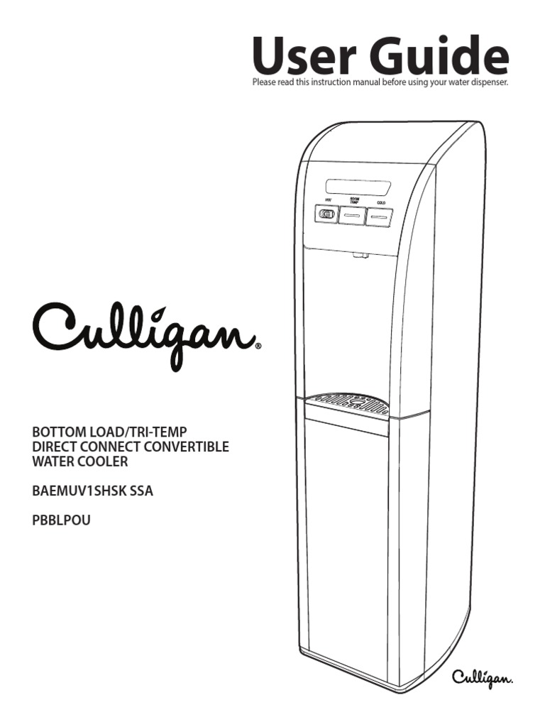 Culligan Bottom Load Water Cooler 01037831 PDF Water Heating Water