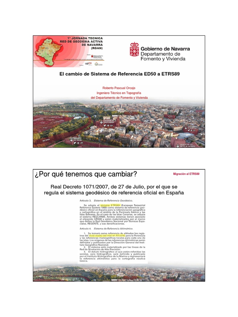 3 - El Cambio de Sistema de Referencia ED50 A ETRS89 | PDF | Geodesia ...