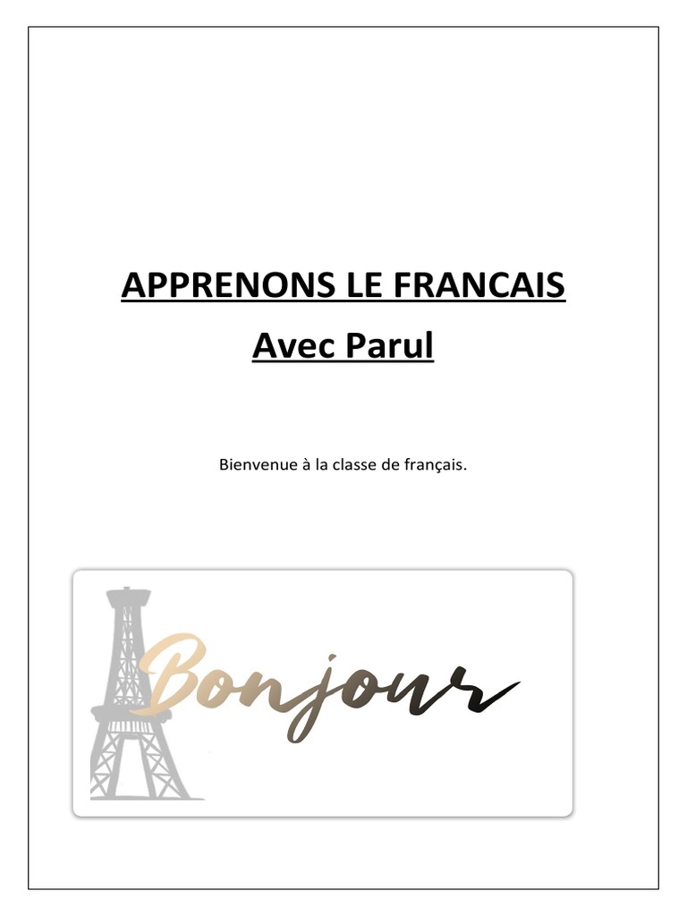 Notes de français pour débutants | PDF