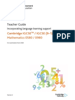 0580 Teacher Guide (For Examination From 2020) PDF