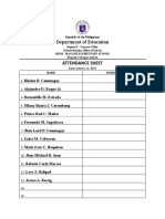 Attendance Sheet