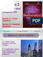 Chapter 1 Sec 1.2 & 2.2