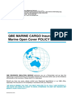 QBE Marine Cargo Insurance Policy Summary