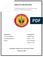 Reforms of Lord Reading: Chanakya National Law University, Patna February, 2023