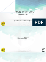 PW Pertemuan 2 PHP Intro PDF