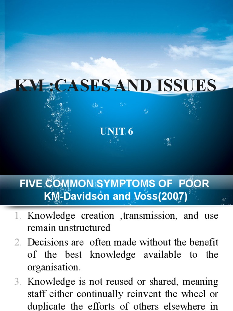 Symptoms and Issues in Knowledge Management | PDF