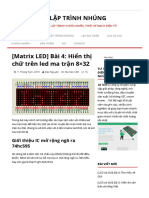 (Matrix LED) Bài 4 - Hiển thị chữ trên led ma trận 8x32 - Tự học IoT, Lập trình nhúng