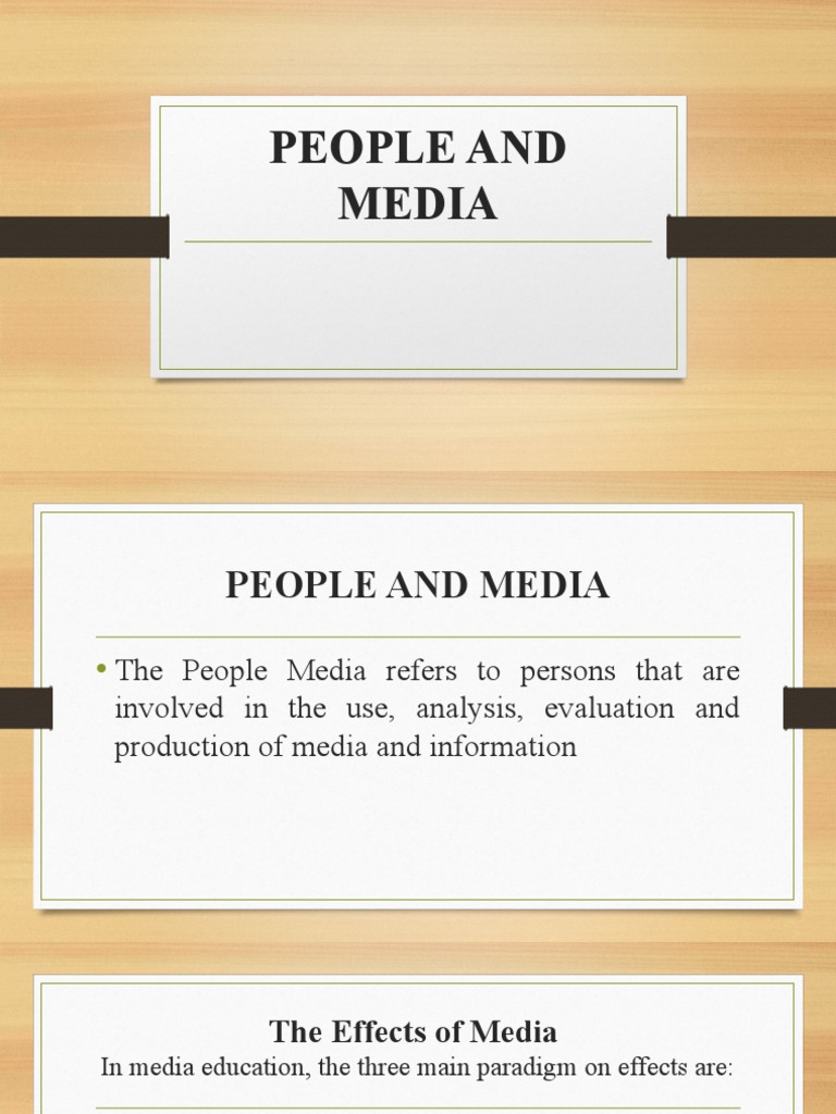 Understanding People Media Paradigms | PDF | Media (Communication ...