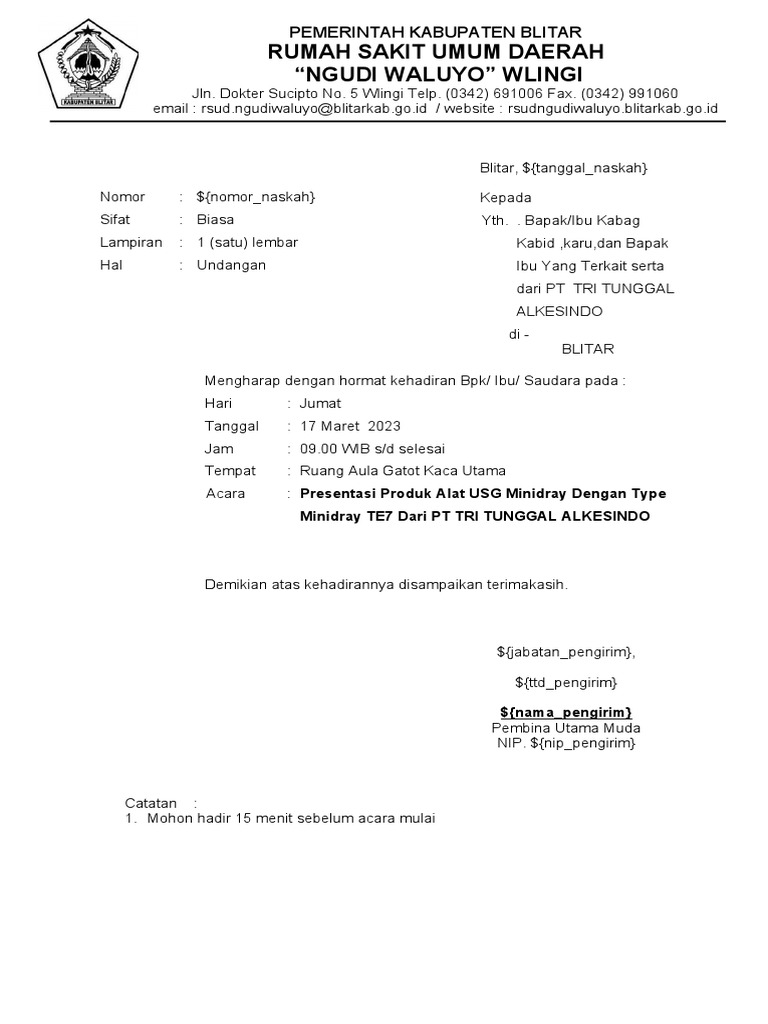 Undangan Presentasi | PDF