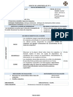 SESION DE APRENDIZAJE 3 Matemática Sexto Grado