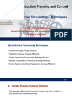 ME 5204-Production Planning and Control: L2 - Quantitative Forecasting Techniques