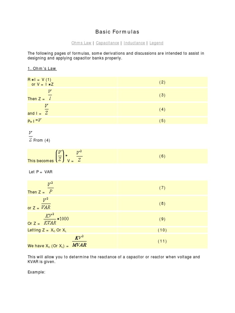 GES Basic Formulas - Ashx PDF | PDF