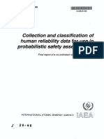 Collection and Classification of Human Reliability Data For Use in Probabilistic Safety Assessments