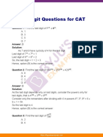 Unit Digit Questions For Cat 63