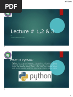 Game Development Using Python - Lecture#1,2 & 3