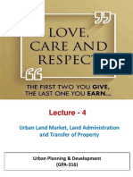 Lecture-4 Urban Land Market, Property Rights and Land Administartion
