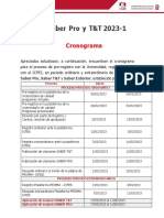 Cronograma SABER PRO Y TT 2022 - 2 UMB-1 PDF