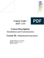 Installation and Customization Course Lesson on Motherboard Form Factors