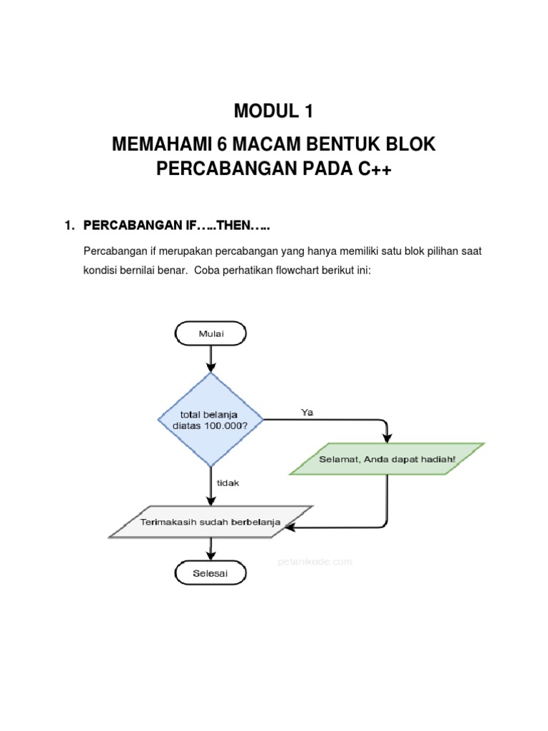 6 Jenis Percabangan C++ yang Perlu Diketahui | PDF | Teknologi & Rekayasa