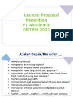 Penyusunan Proposal Penelitian PT Akademik DRTPM 2023