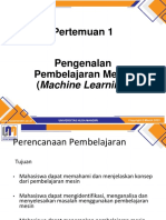 Pertemuan 1 Pembelajaran Mesin