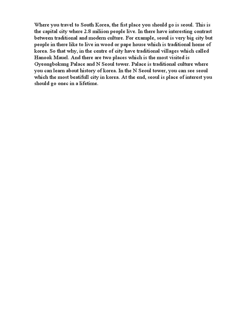 Where You Travel To South Korea PDF