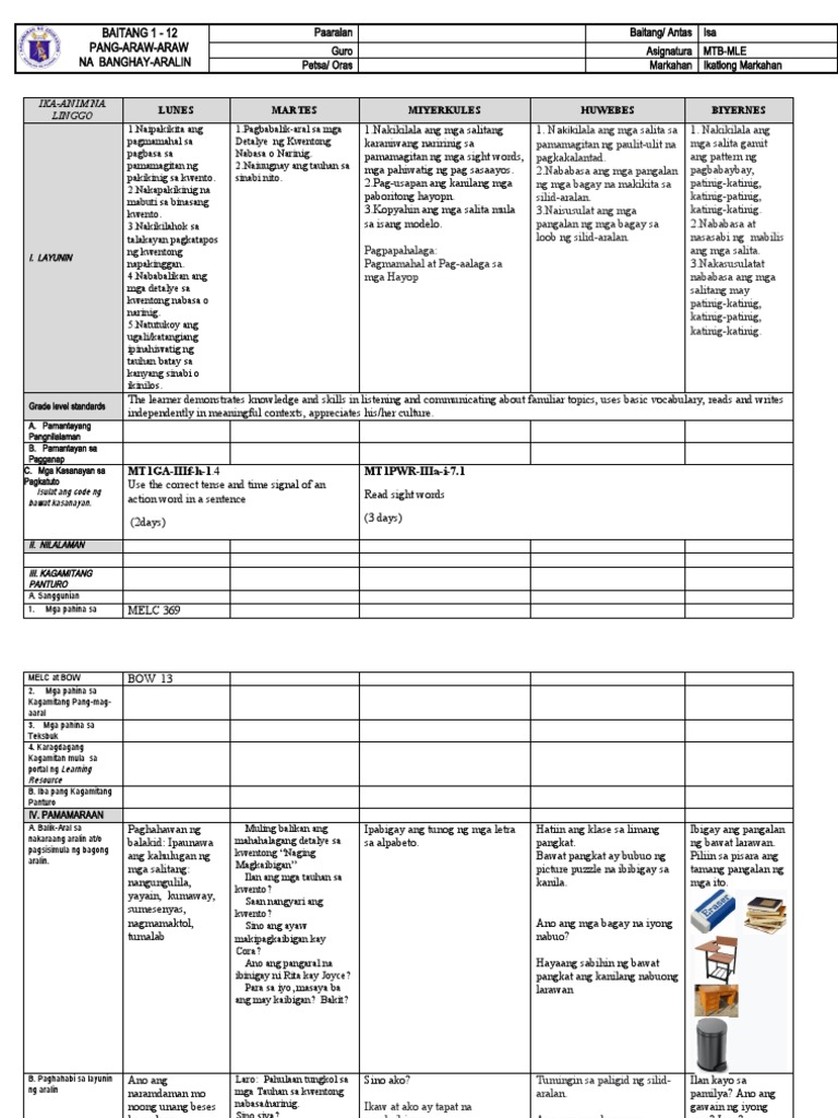 MTB - MLE 1 WEEK 6 3rd Q | PDF