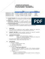 MATHEMATICS - LESSON PLAN GRADE 9 September 26-30