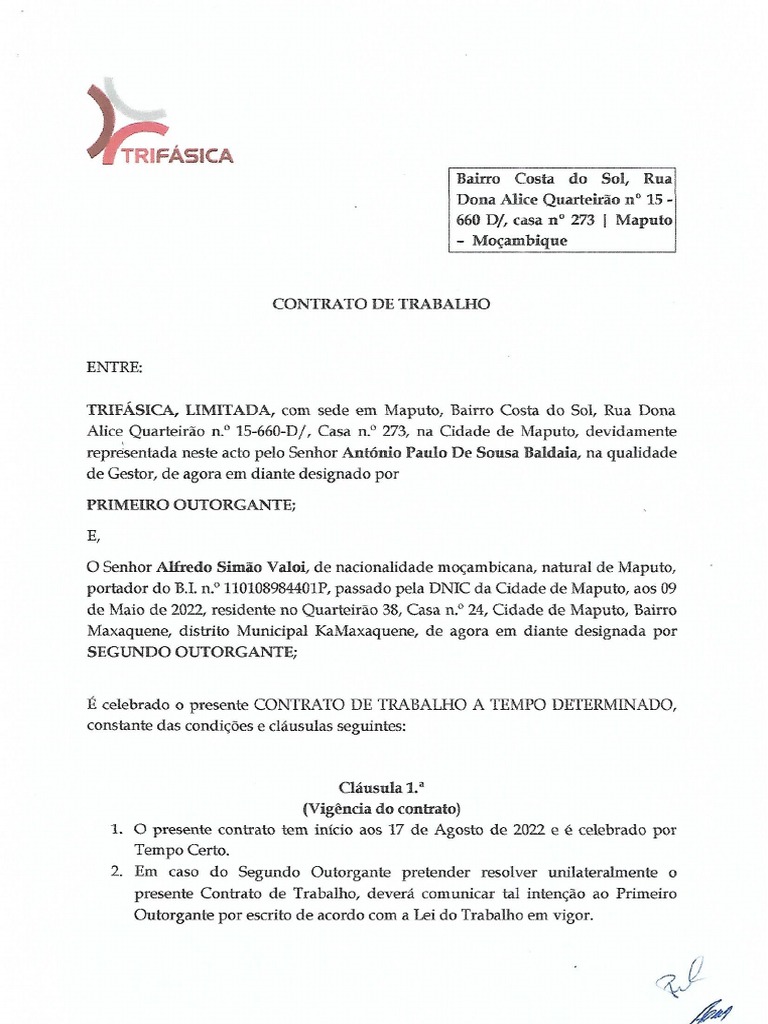 Contracto Alfredo PDF | PDF