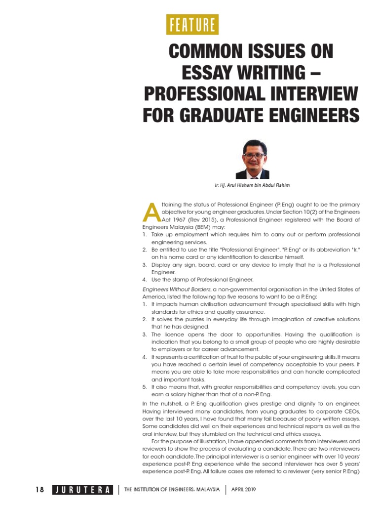 Essay Writing for Graduate Engineers | PDF | Essays | Engineer